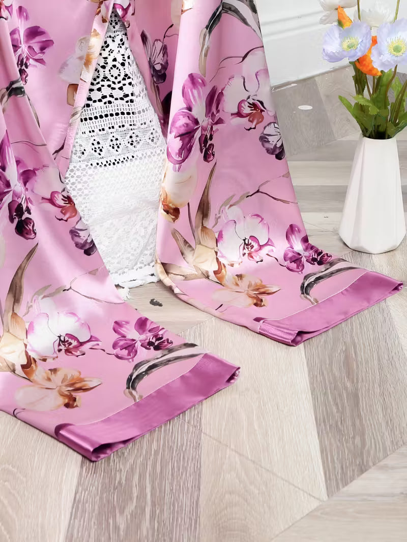 5-Piece Satin Set – Violet – Jardin de Rêve