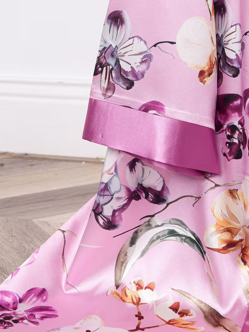 5-Piece Satin Set – Violet – Jardin de Rêve