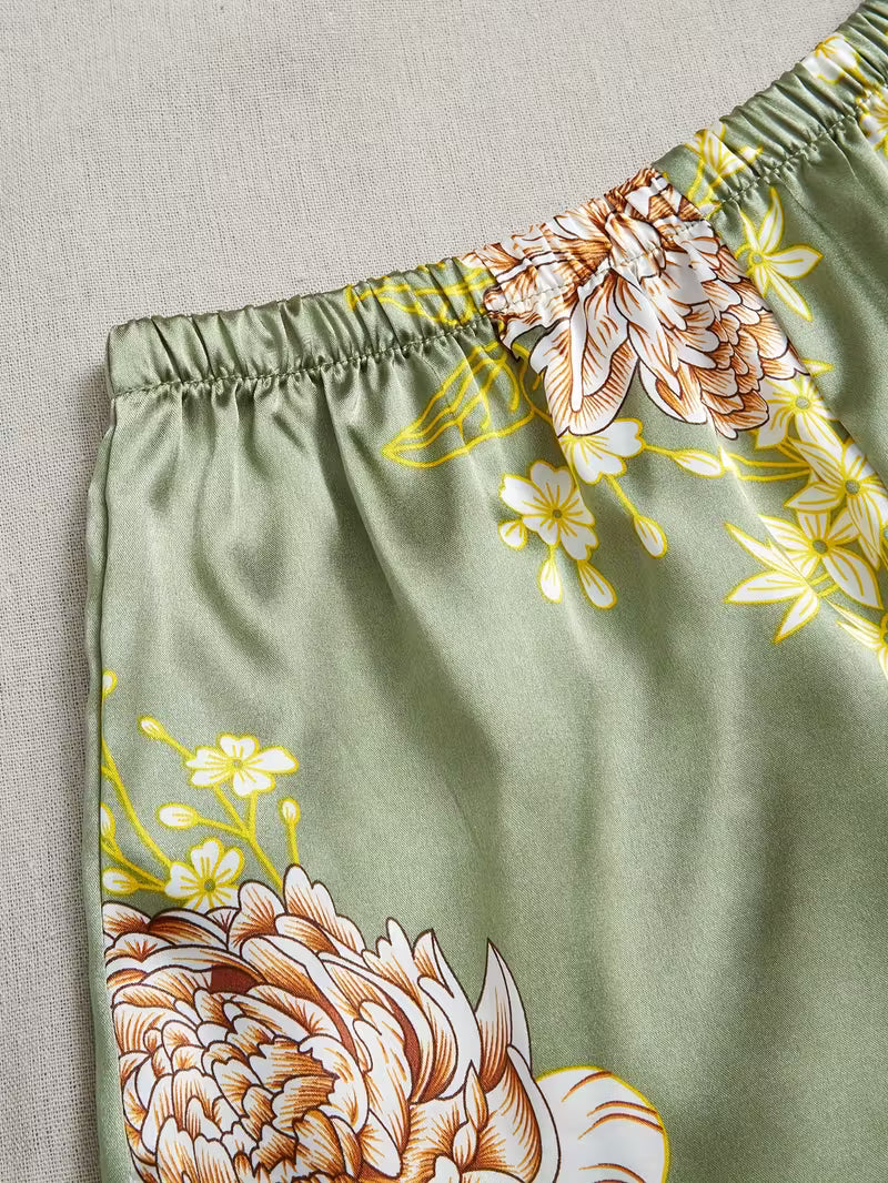 2-Piece Satin Set – Summer Green – Voyage Ease