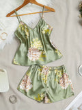 2-Piece Satin Set – Summer Green – Voyage Ease
