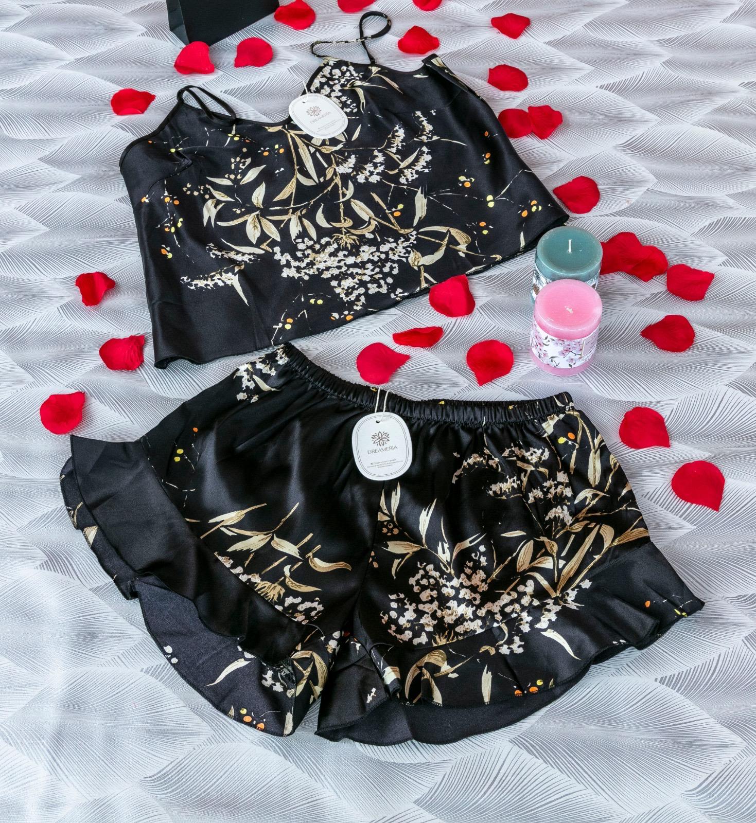 2-Piece Satin Set – Black – Voyage Ease