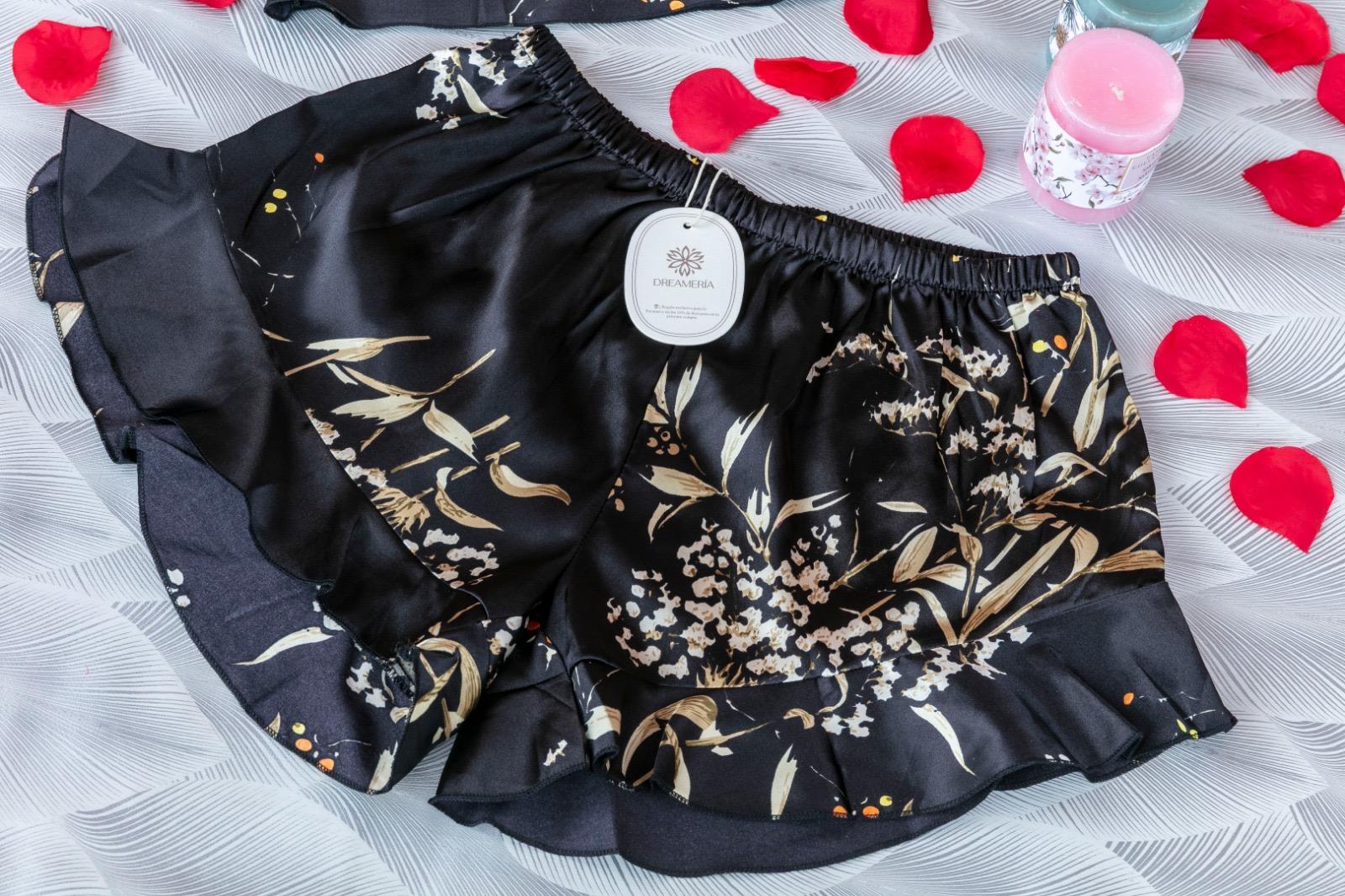 2-Piece Satin Set – Black – Voyage Ease