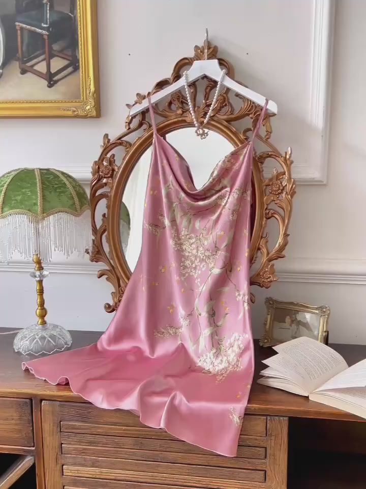 4-Piece Satin Set – Rose Pink - Jardin Poétique